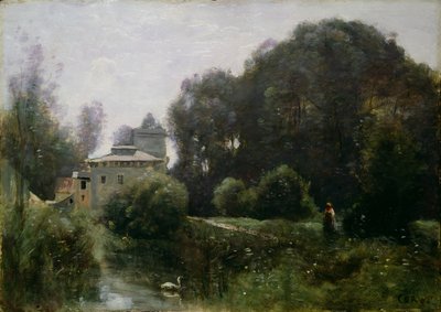 Erinnerung an die Villa Borghese, 1855 von Jean Baptiste Camille Corot